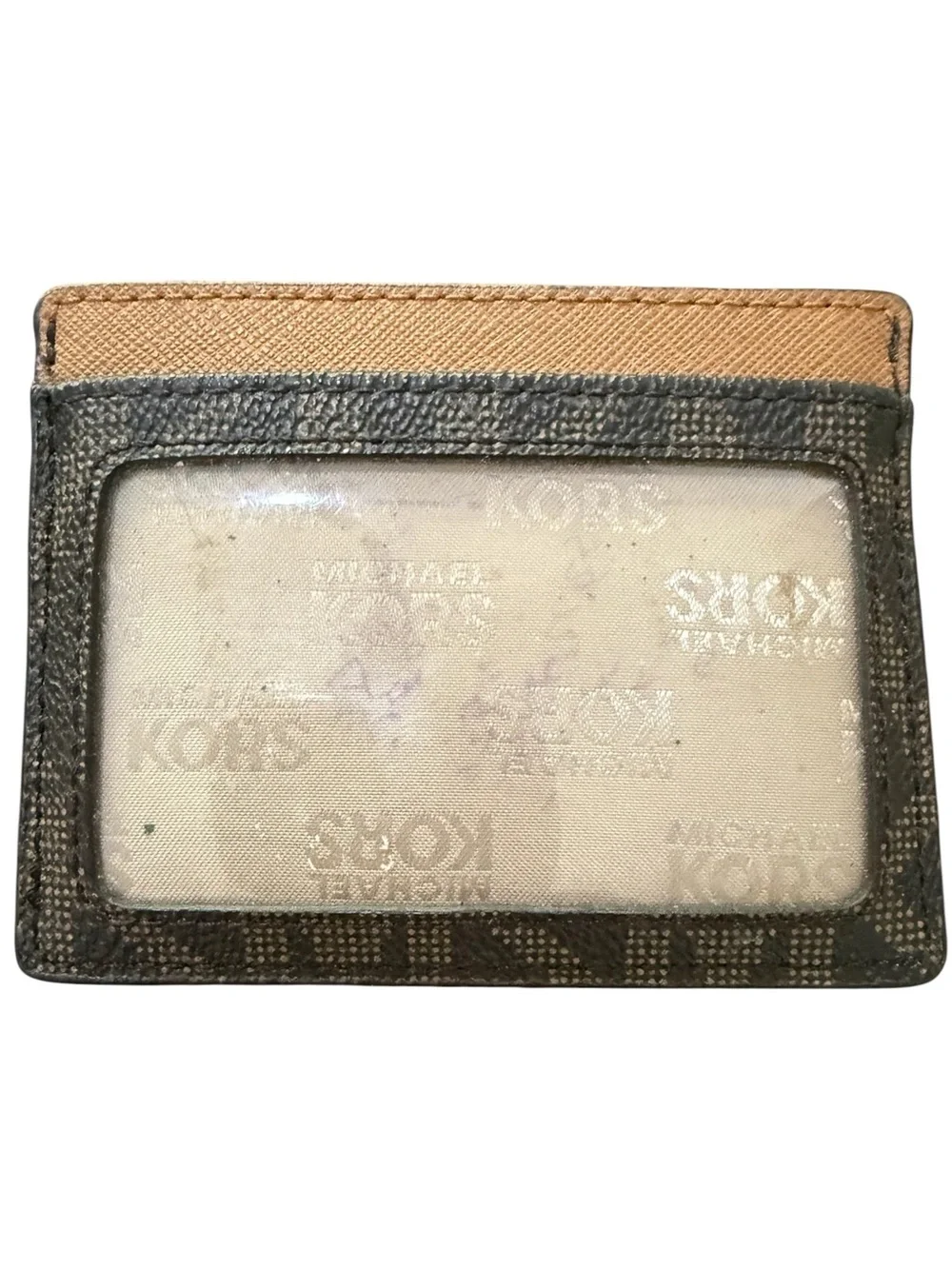 Michael Kors Dark and Light Brown Signature Card and License Holder